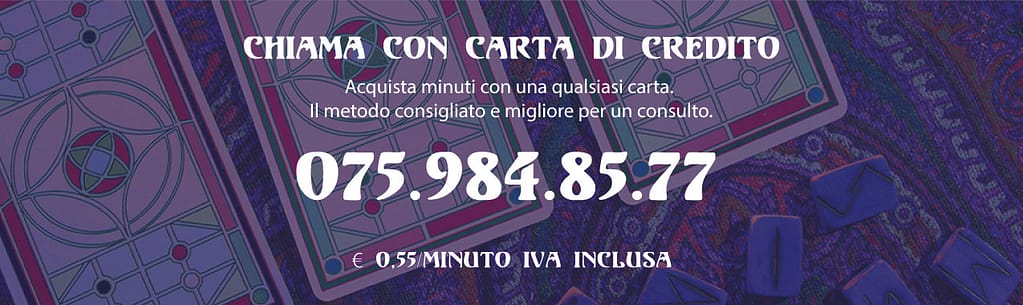 chiama la cartomanzia telefonica con carta di credito